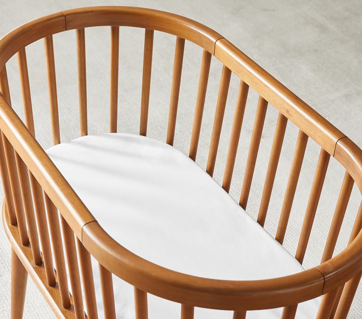 west elm x pbk Mid Century Bassinet & Mattress Pad Set