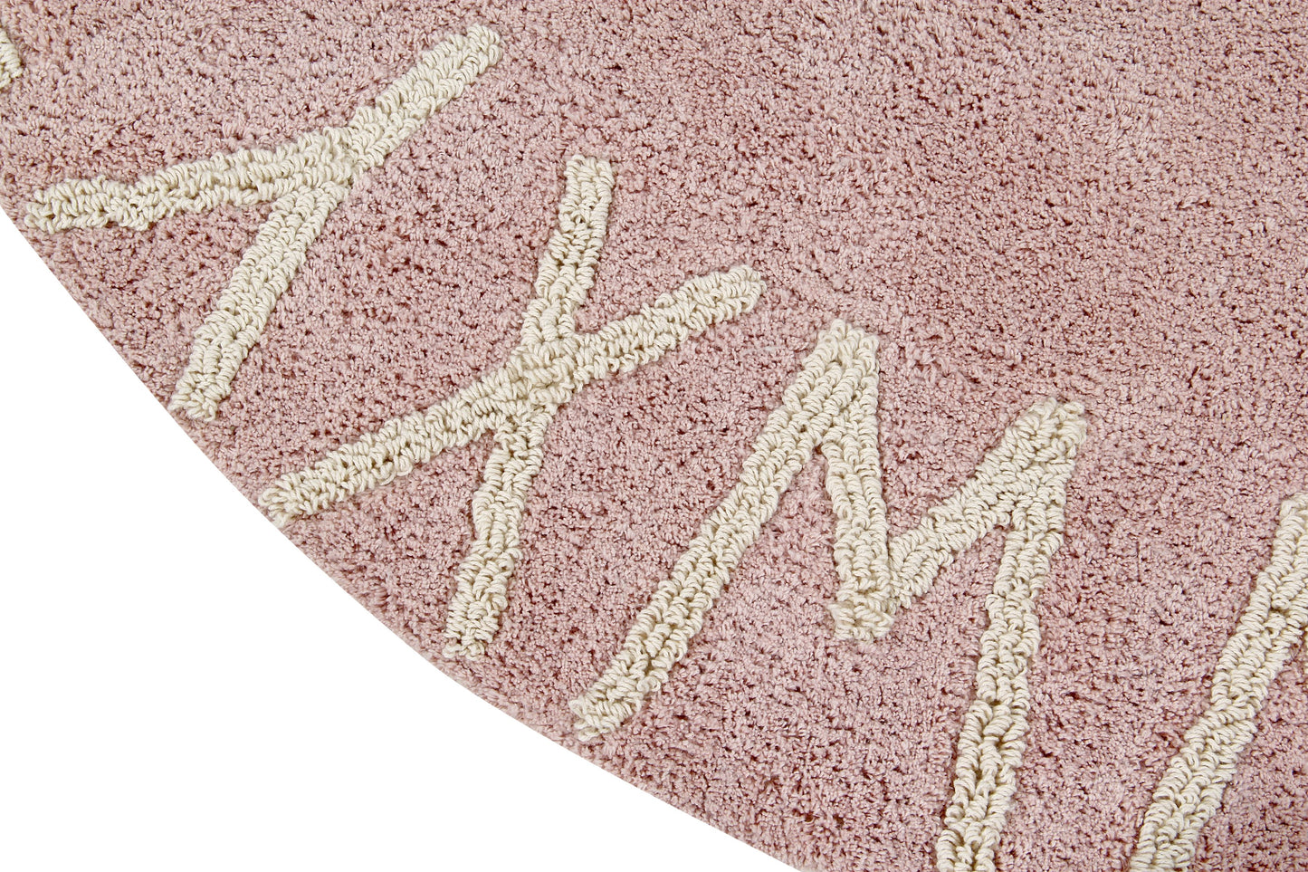 Washable Rug Round ABC Vintage Nude-Natural