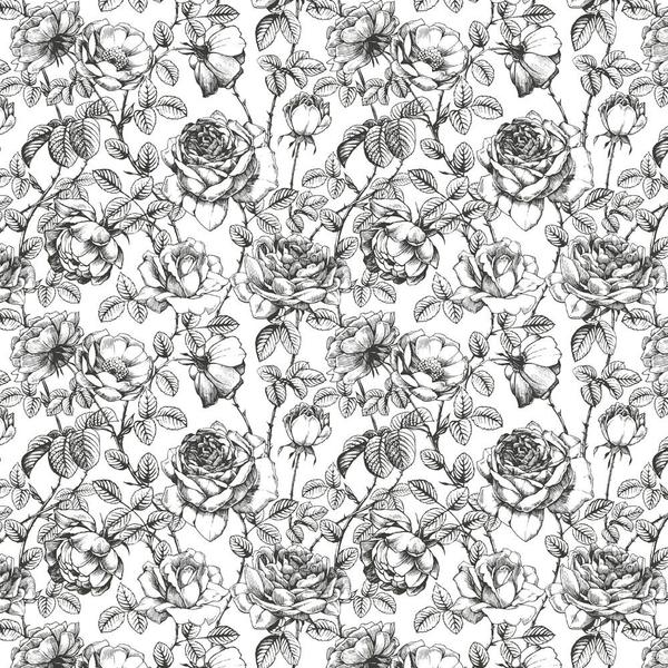 Black and White Floral Wallpaper