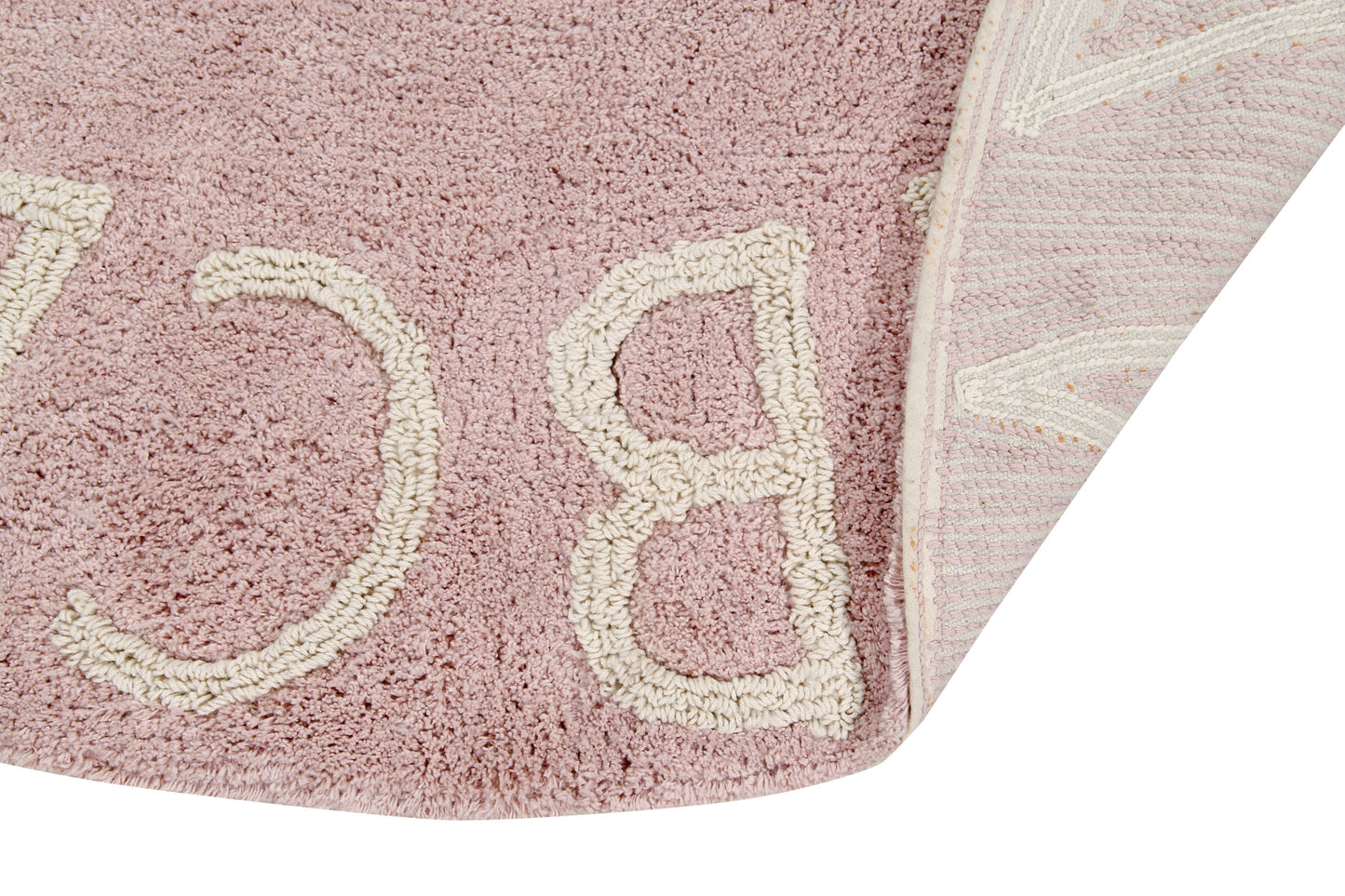 Washable Rug Round ABC Vintage Nude-Natural