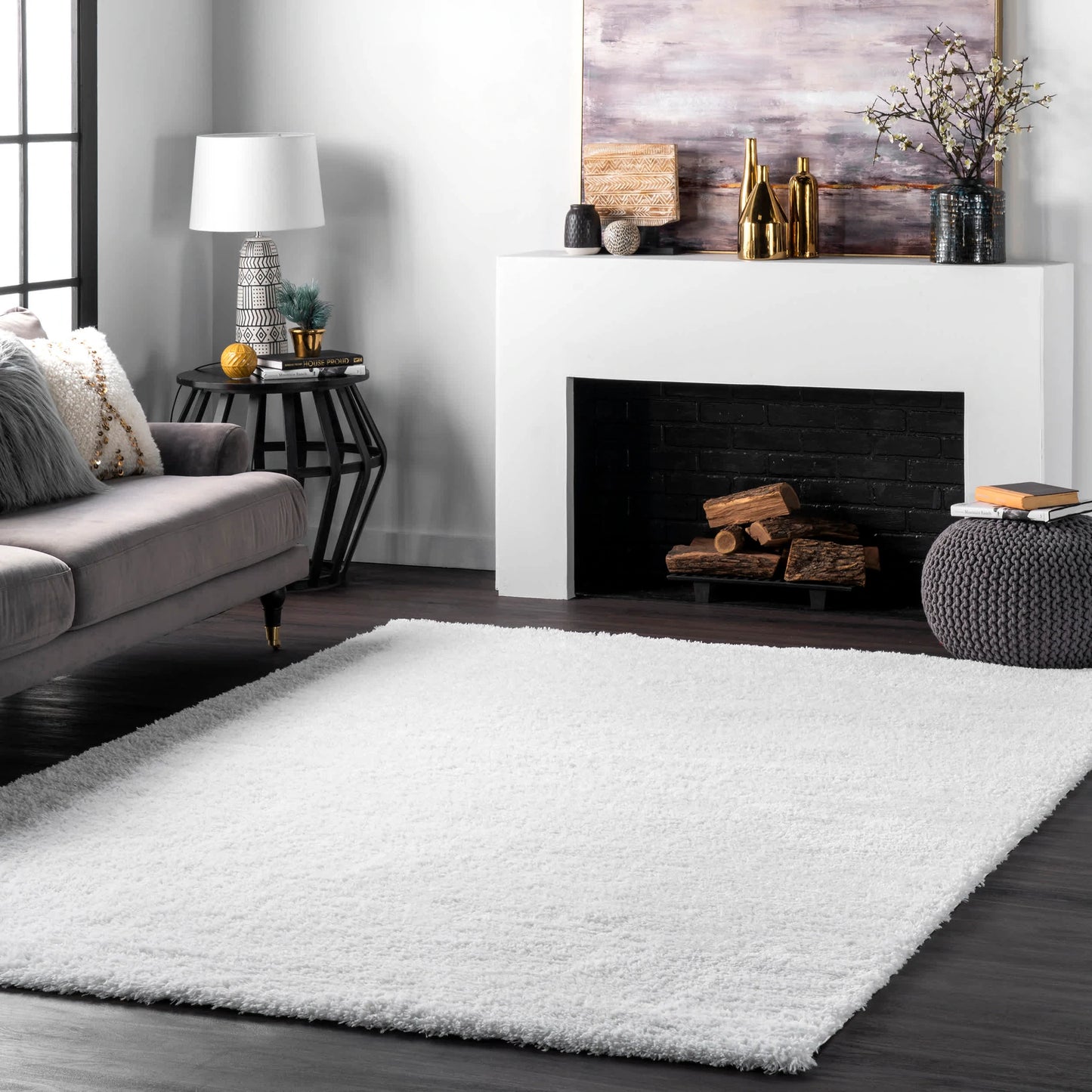 Gynel Cloudy Shag Rectangular Area Rug