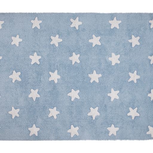 Washable Rug Stars Blue-White