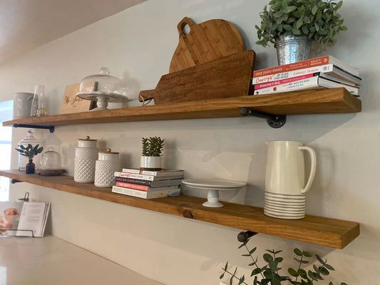 Farmhouse Industrial Wall Shelves