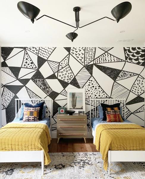 Geometric Shapes Mural